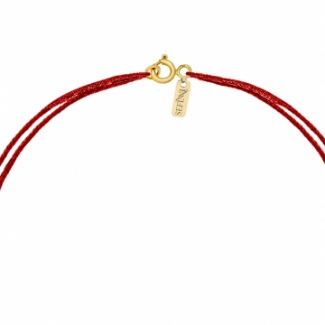 Choker Crystal Ruby Red Cross din AUR 14K - Img 2