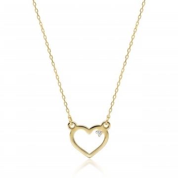 Colier Aur 14K cu Diamant Natural 0.01 ct