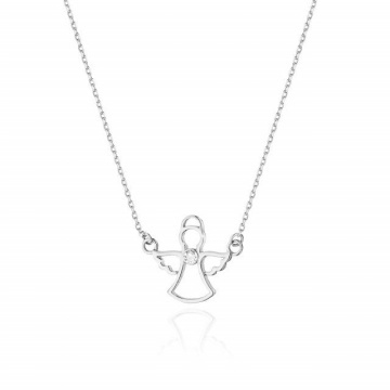 Colier Aur 14K cu Diamant Natural 0.01 ct - Img 2