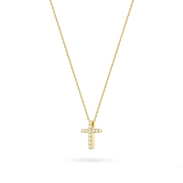 Colier Aur 14K cu Diamante Naturale 0.06 ct