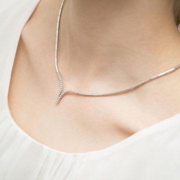 Colier Aur 14K cu Diamante Naturale 0.29 ct - Img 3