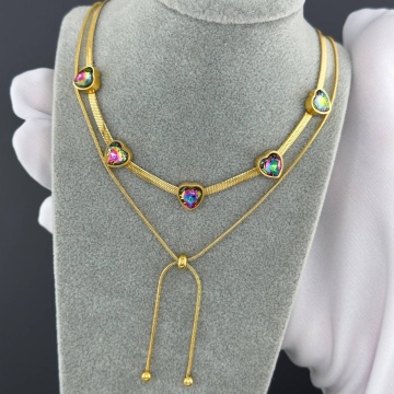 Colier Complicated din Inox placat cu AUR 18K - Img 2