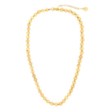 Colier Nomad din Aur 14k - salba cu banuti - Img 2