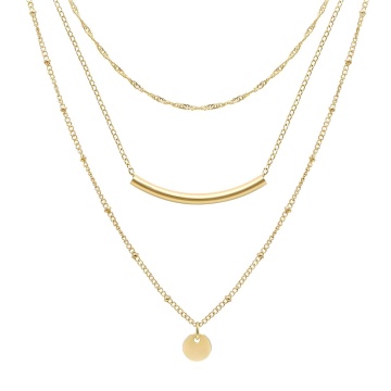 Colier Trios din Inox placat cu AUR 18K