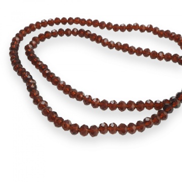 Cristale rondele fațetate de 4 mm - șirag aprox 130 bucăți - chocolate - Img 1