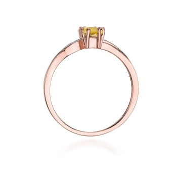Inel Aur 14K cu Citrin 0.60 ct si Diamante Naturale 0.03 ct - Img 10
