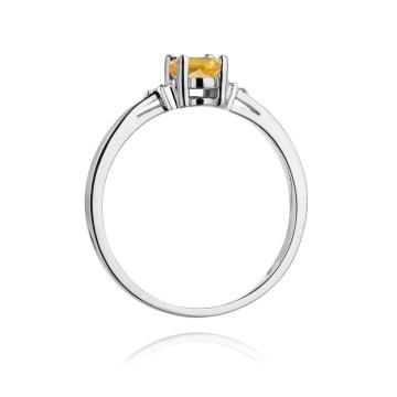 Inel Aur 14K cu Citrin 0.60 ct si Diamante Naturale 0.05 ct - Img 10