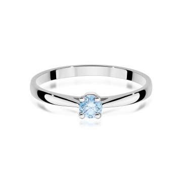 Inel Aur 14K cu Diamant Albastru de Laborator 0.15 ct - Img 10