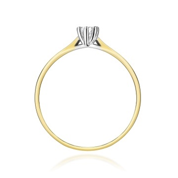 Inel Aur 14K cu Diamant de Laborator 0.10 ct - Img 3