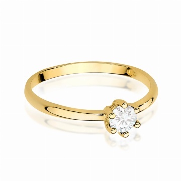 Inel Aur 14K cu Diamant de Laborator 0.30 ct - Img 2