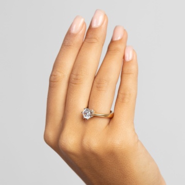 Inel Aur 14K cu Diamant de Laborator 1.00 ct - Img 4