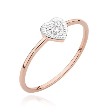 Inel Aur 14K cu Diamant Natural 0.02 ct - Img 5