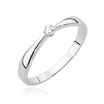 Inel Aur 14K cu Diamant Natural 0.04 ct - Img 5
