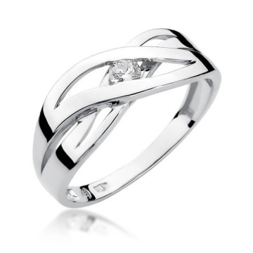 Inel Aur 14K cu Diamant Natural 0.10 ct - Img 4