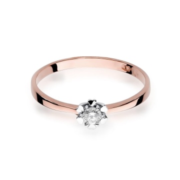 Inel Aur 14K cu Diamant Natural 0.10 ct - Img 9