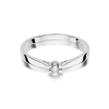 Inel Aur 14K cu Diamant Natural 0.12 ct - Img 6