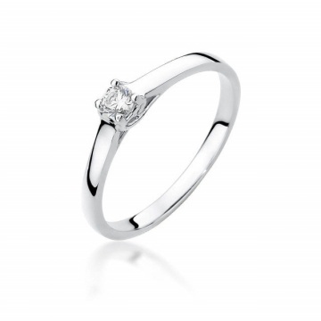 Inel Aur 14K cu Diamant Natural 0.12 ct - Img 4