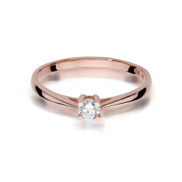 Inel Aur 14K cu Diamant Natural 0.15 ct - Img 9