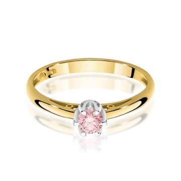 Inel Aur 14K cu Diamant Natural 0.15 ct - Img 2