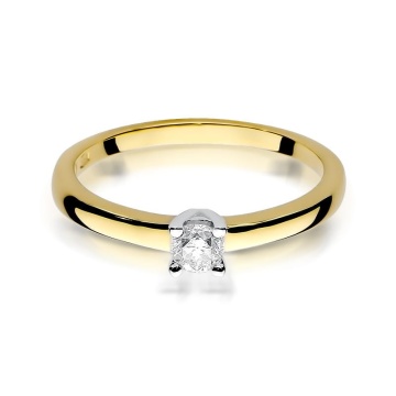 Inel Aur 14K cu Diamant Natural 0.25 ct - Img 2