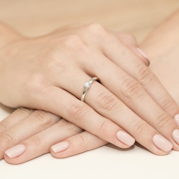 Inel Aur 14K cu Diamant Natural 0.25 ct - Img 12