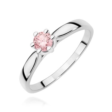 Inel Aur 14K cu Diamant Roz de Laborator 0.30 ct - Img 9