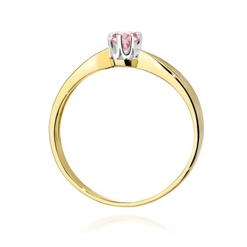 Inel Aur 14K cu Diamant Roz de Laborator 0.30 ct - Img 3