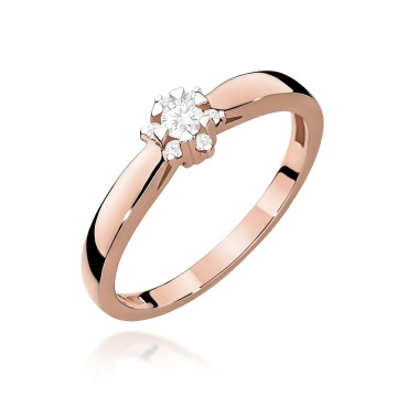 Inel Aur 14K cu Diamante de Laborator 0.15 ct - Img 5