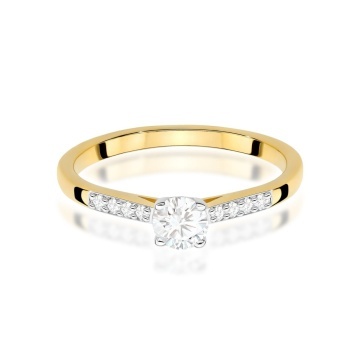 Inel Aur 14K cu Diamante de Laborator 0.32 ct - Img 2
