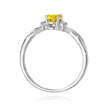Inel Aur 14K cu Diamante Galbene de Laborator 0.55 ct - Img 11