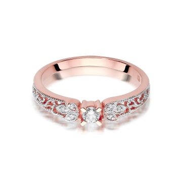 Inel Aur 14K cu Diamante Naturale 0.13 ct - Img 9