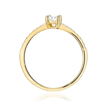 Inel Aur 14K cu Diamante Naturale 0.38 ct - Img 2