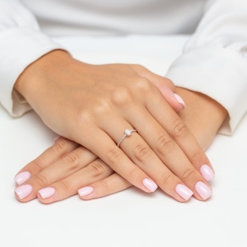 Inel Aur 14K cu Diamante Naturale 0.38 ct - Img 12