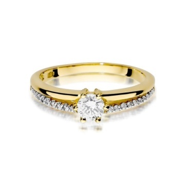 Inel Aur 14K cu Diamante Naturale 0.40 ct - Img 2
