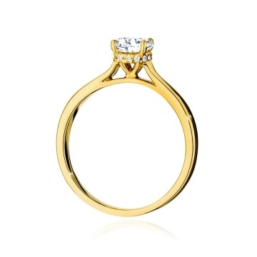 Inel Aur 14K cu Diamante Naturale 0.76 ct - Img 3