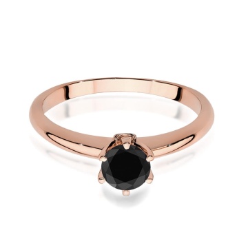 Inel Aur 14K cu Diamante Naturale Albe si Negre 0.54 ct - Img 9