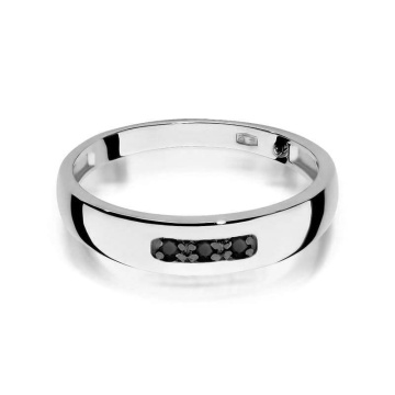 Inel Aur 14K cu Diamante Naturale Negre 0.04 ct - Img 6