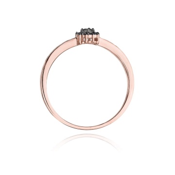 Inel Aur 14K cu Diamante Naturale Negre 0.09 ct - Img 10