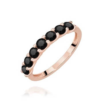 Inel Aur 14K cu Diamante Naturale Negre 0.84 ct - Img 5