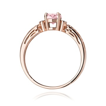 Inel Aur 14K cu Diamante Roz de Laborator 0.52 ct - Img 7