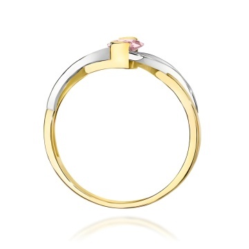 Inel Aur 14K cu Diamante Roz de Laborator 0.55 ct - Img 3