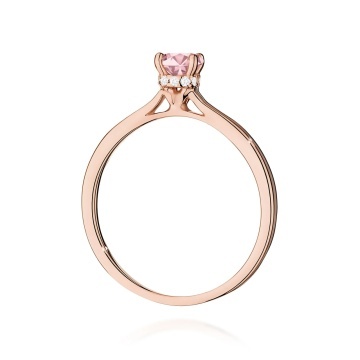 Inel Aur 14K cu Diamante Roz de Laborator 0.56 ct - Img 7