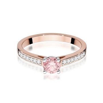 Inel Aur 14K cu Diamante Roz de Laborator 0.62 ct - Img 6