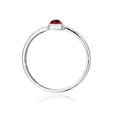 Inel Aur 14K cu Pink Tourmaline 0.30 ct si Diamante Naturale 0.03 ct - Img 10