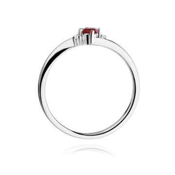 Inel Aur 14K cu Rubin 0.15 ct si Diamante Naturale 0.02 ct - Img 7