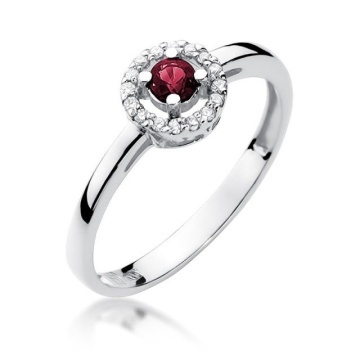 Inel Aur 14K cu Rubin 0.15 ct si Diamante Naturale 0.08 ct - Img 5