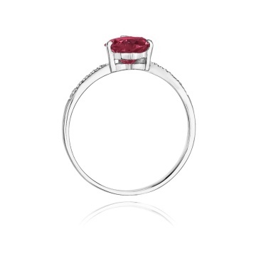 Inel Aur 14K cu Rubin 1.70 ct si Diamante Naturale 0.06 ct - Img 7