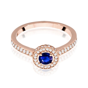 Inel Aur 14K cu Safir 0.30 ct si Diamante Naturale 0.34 ct - Img 10