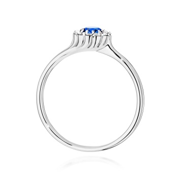 Inel Aur 14K cu Safir 0.50 ct si Diamante Naturale 0.10 ct - Img 11