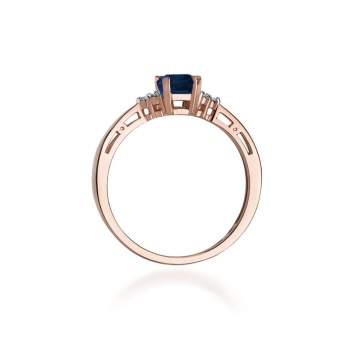 Inel Aur 14K cu Safir 0.60 ct si Diamante Naturale 0.03 ct - Img 10